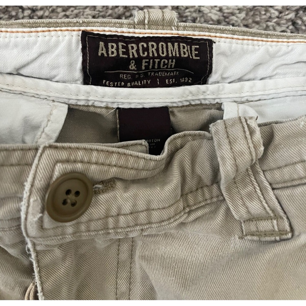 Abercrombie & Fitch Cargo Shorts 32 Distressed Drawstring Military Paratrooper - Picture 4 of 4